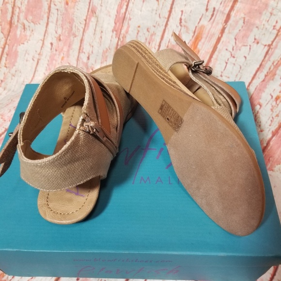 Blowfish Balla Sandals Ankle High Canvas Sand 6 - Picture 3 of 6